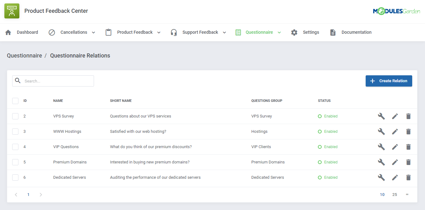 Product Feedback Center For WHMCS: Module Screenshot 32