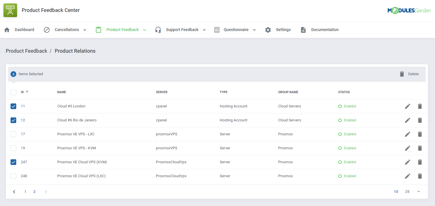 Product Feedback Center For WHMCS: Module Screenshot 25