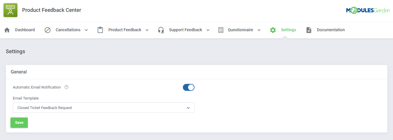 Product Feedback Center For WHMCS: Module Screenshot 34