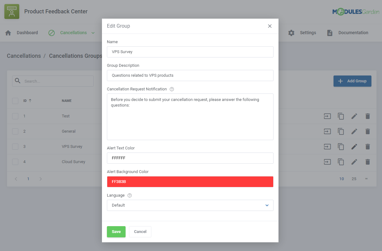 Product Feedback Center For WHMCS: Module Screenshot 12