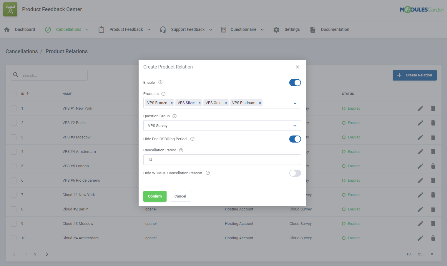 Product Feedback Center For WHMCS: Module Screenshot 17