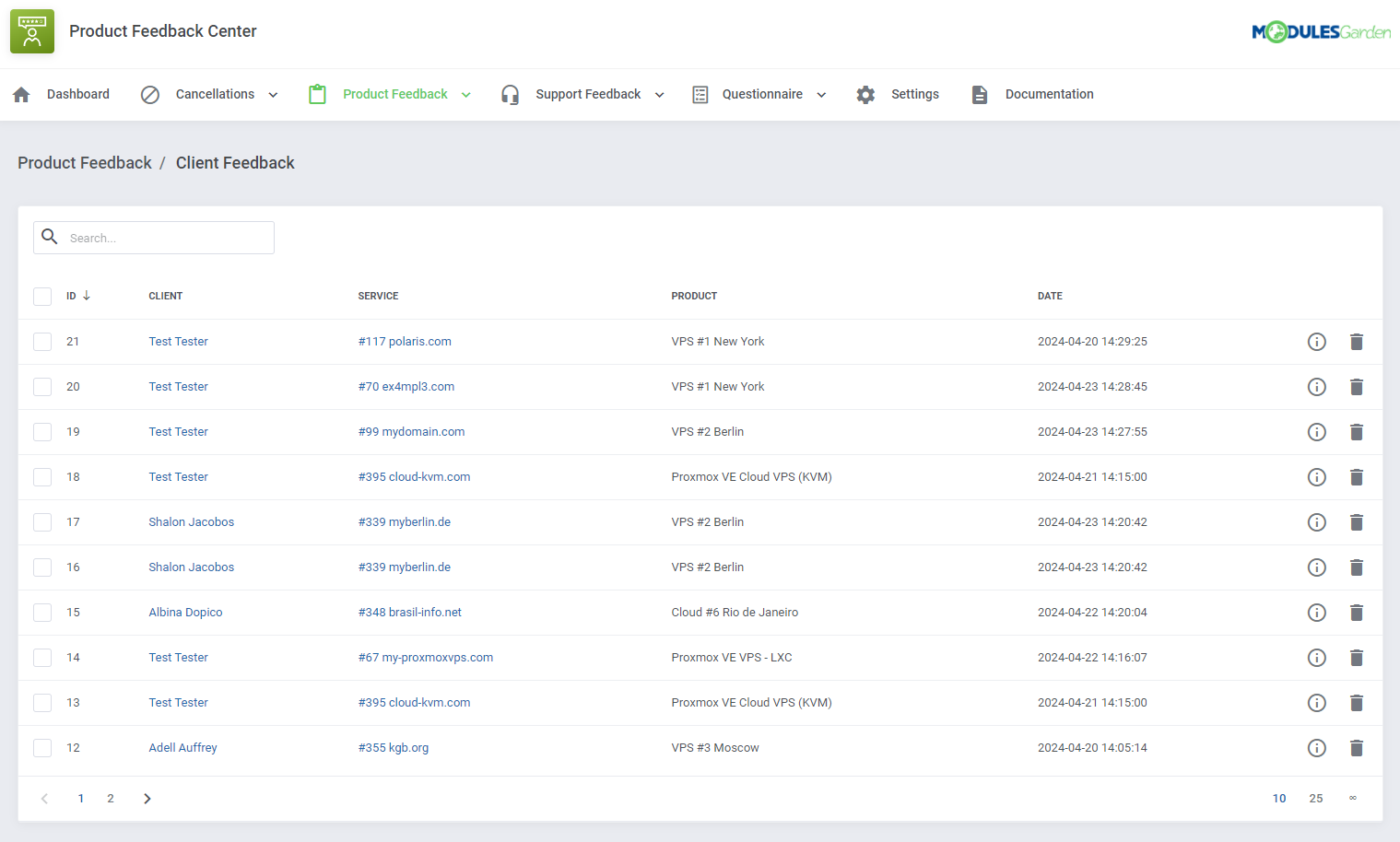 Product Feedback Center For WHMCS: Module Screenshot 20
