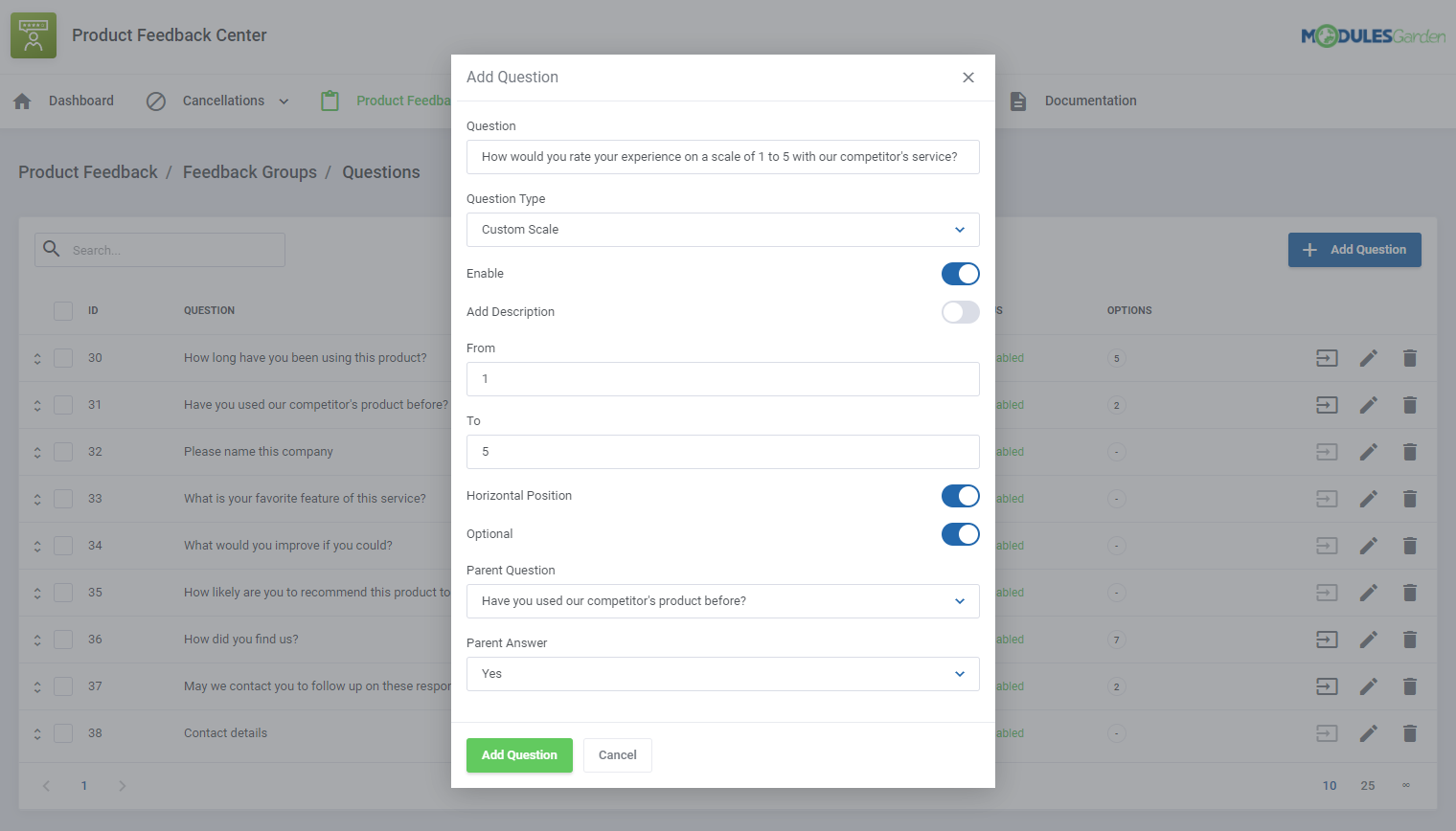 Product Feedback Center For WHMCS: Module Screenshot 24