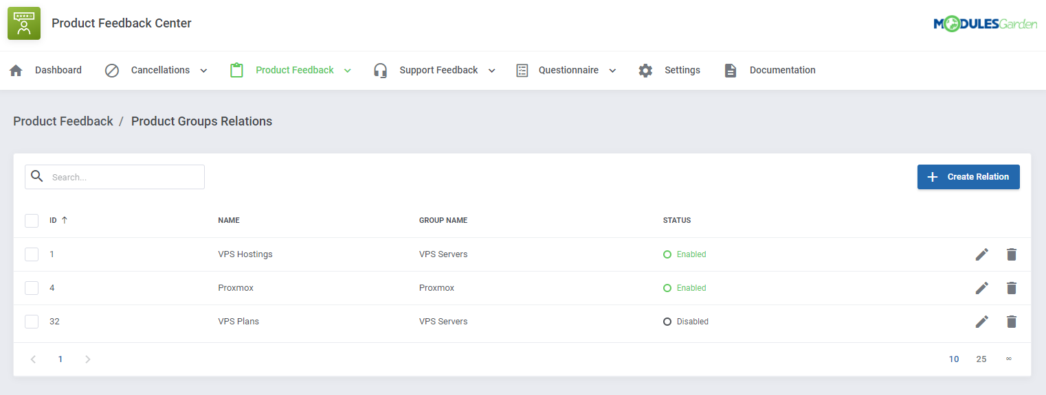 Product Feedback Center For WHMCS: Module Screenshot 26