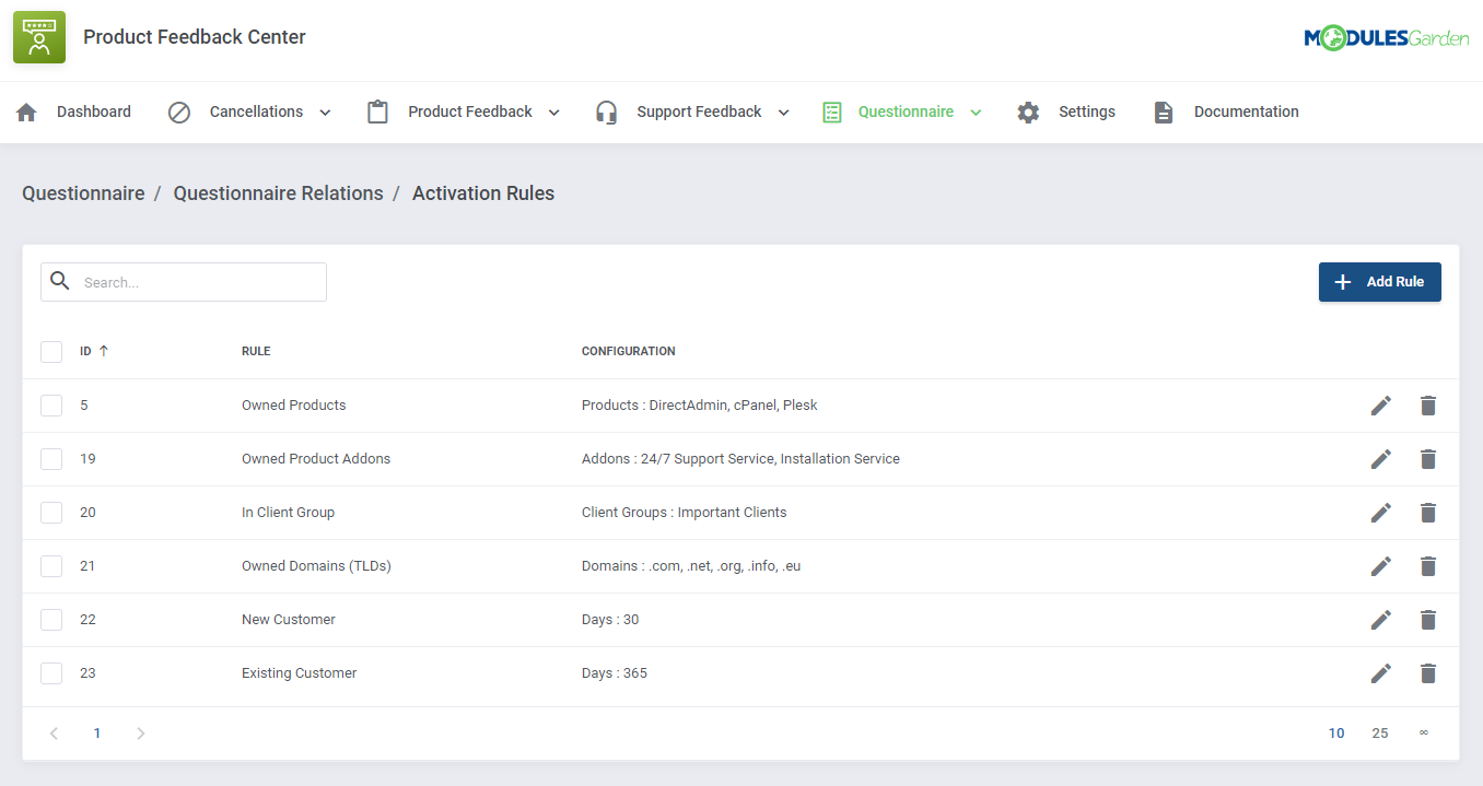 Product Feedback Center For WHMCS: Module Screenshot 33
