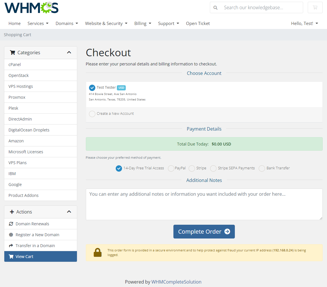 Product Free Trial Manager For WHMCS: Module Screenshot 1