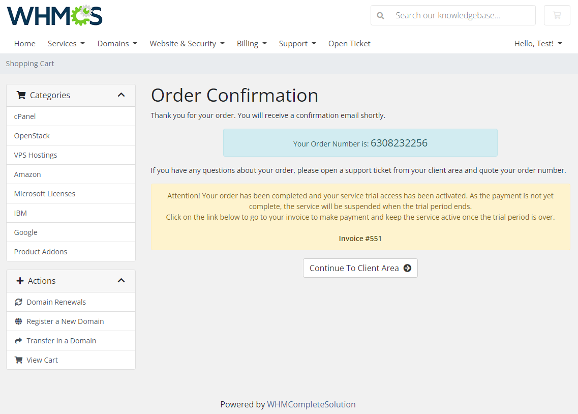 Product Free Trial Manager For WHMCS: Module Screenshot 2