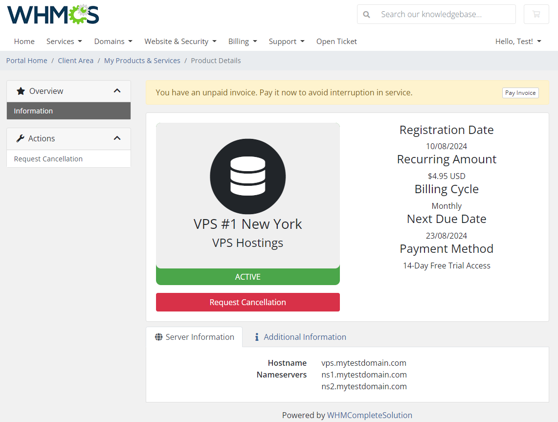 Product Free Trial Manager For WHMCS: Module Screenshot 6