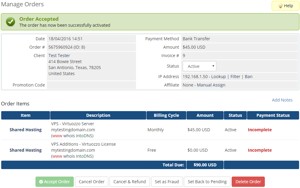 Product Linker For WHMCS: Screen 8