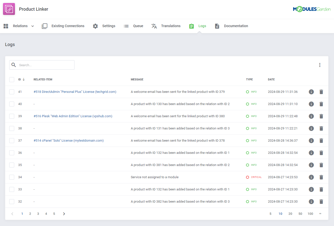 Product Linker For WHMCS: Module Screenshot 13