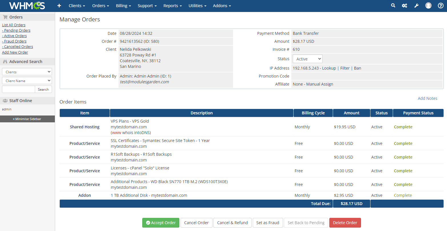 Product Linker For WHMCS: Module Screenshot 2