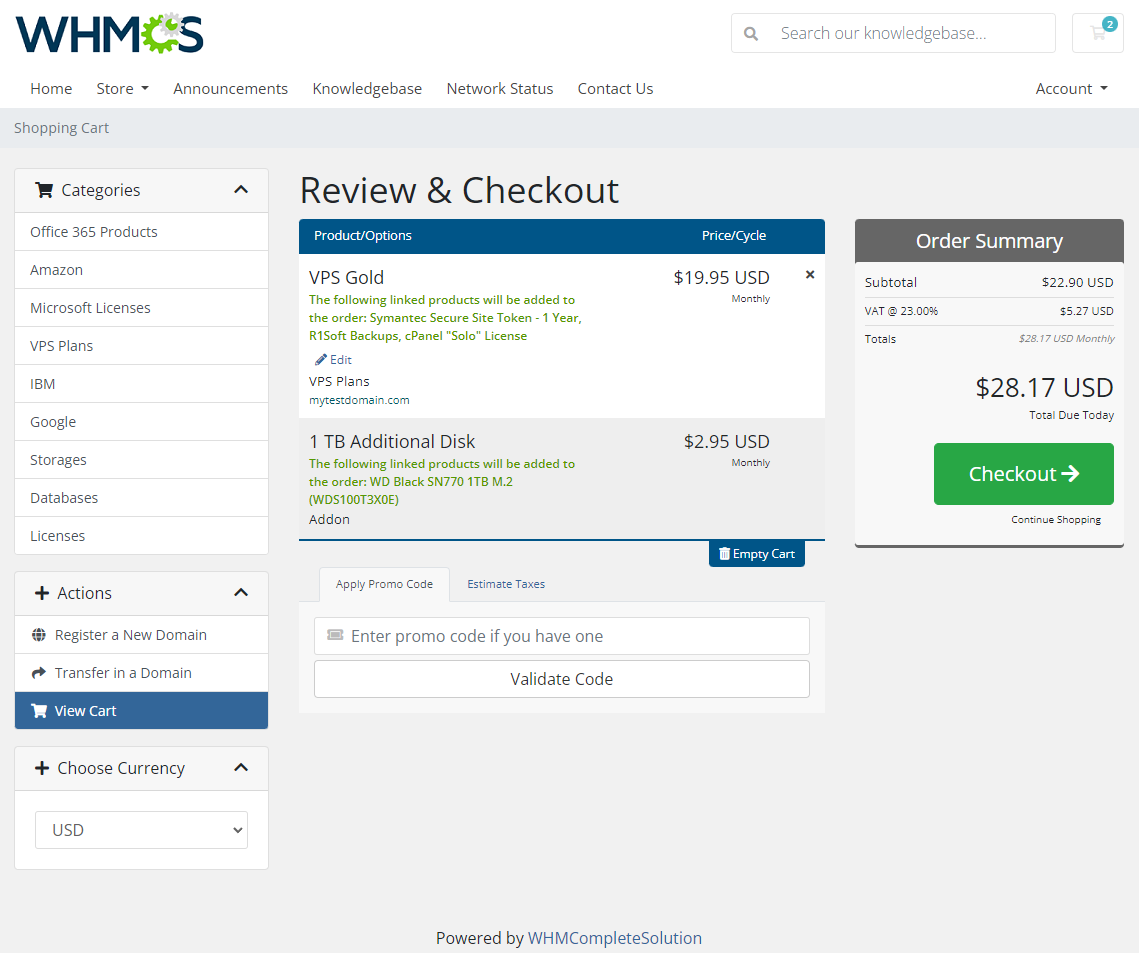 Product Linker For WHMCS: Module Screenshot 1