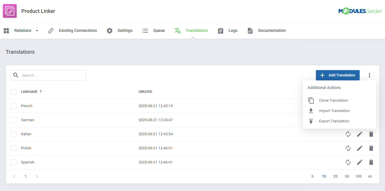 Product Linker For WHMCS: Module Screenshot 10