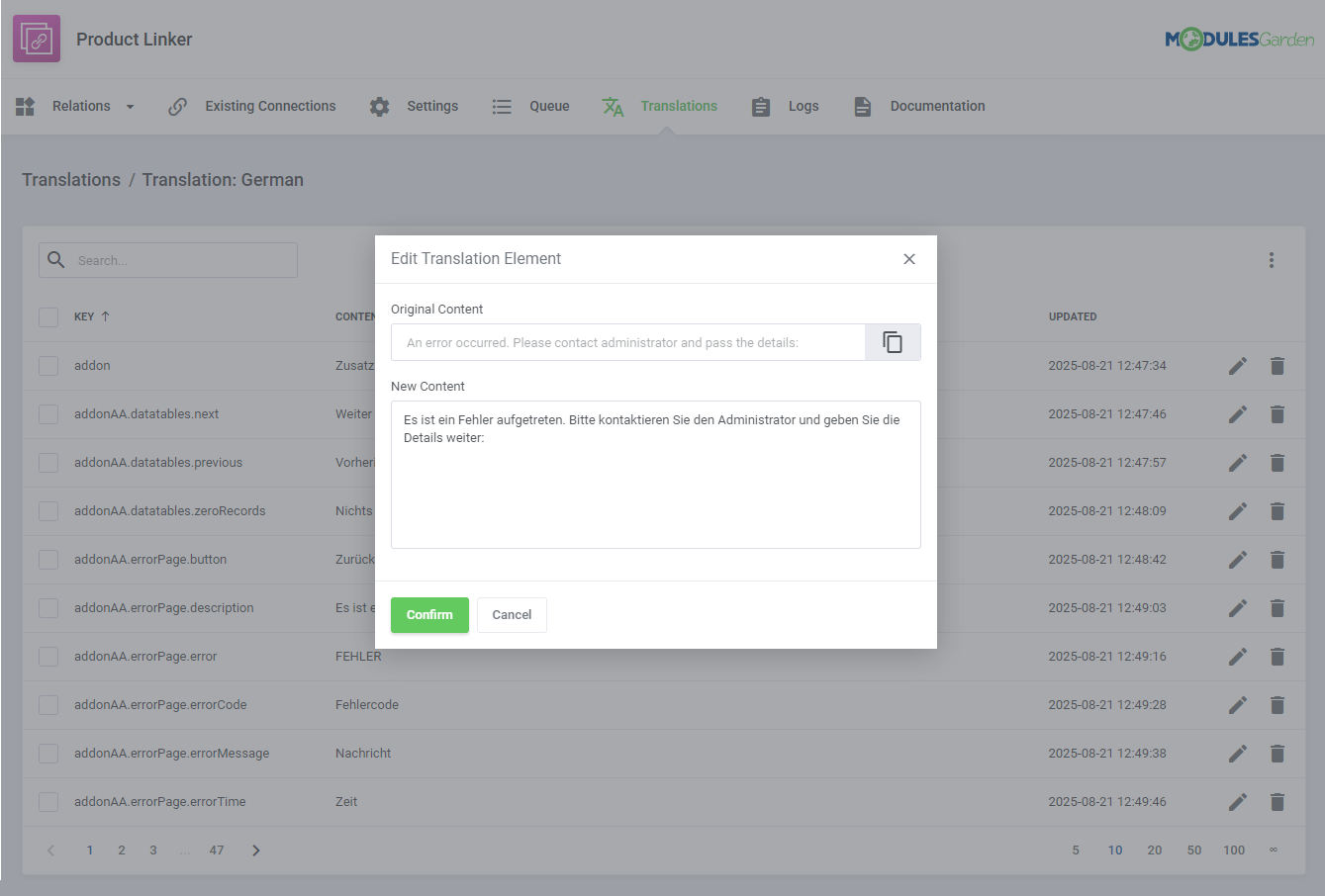 Product Linker For WHMCS: Module Screenshot 12