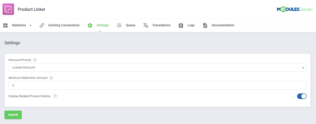 Product Linker For WHMCS: Module Screenshot 8