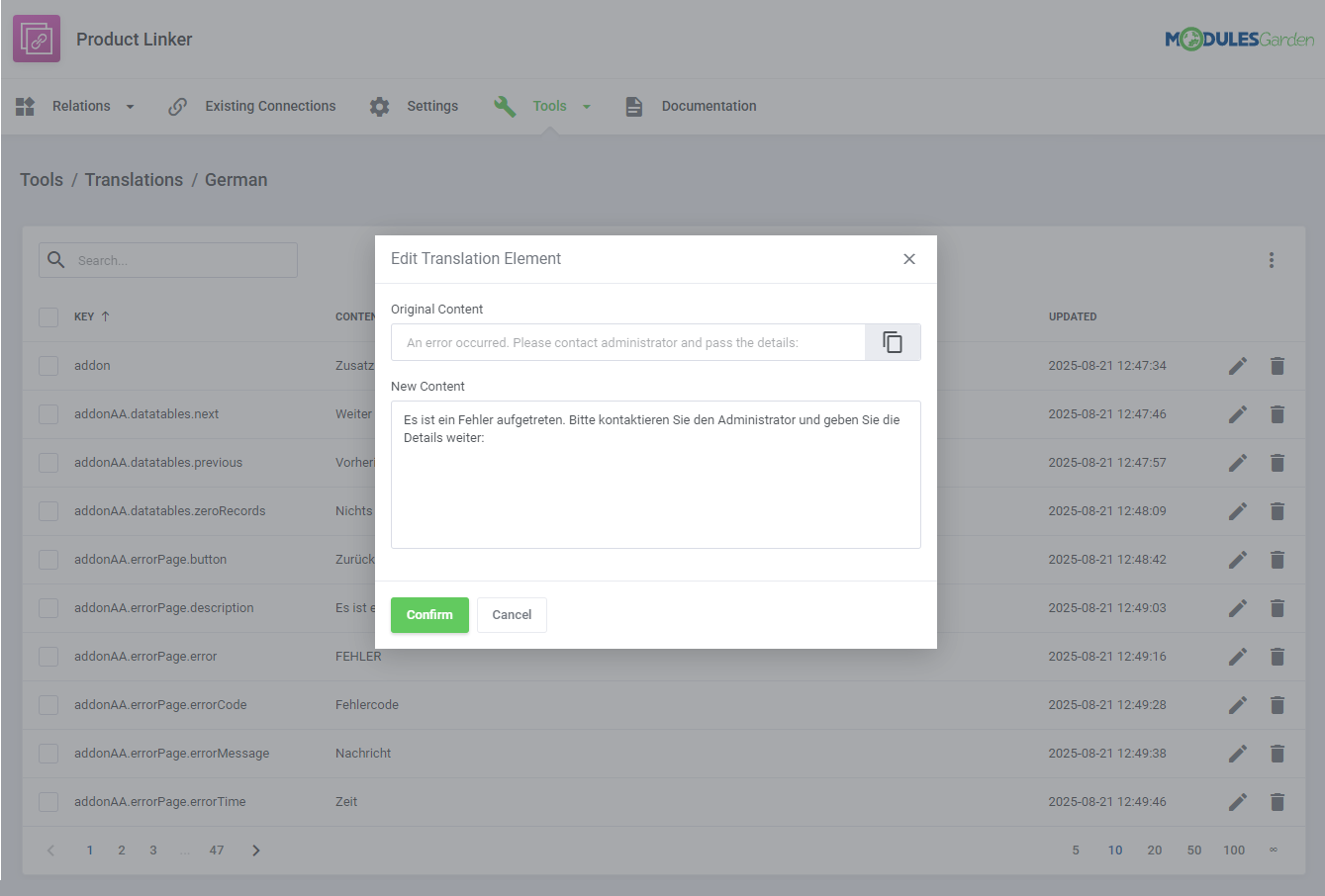 Product Linker For WHMCS: Module Screenshot 12