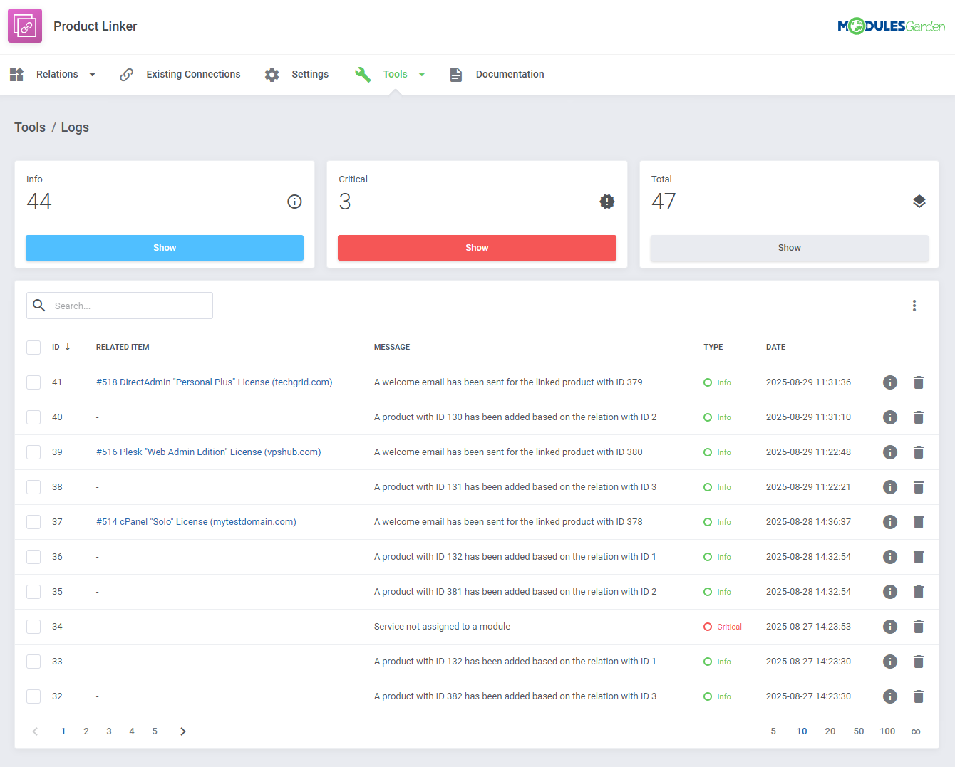 Product Linker For WHMCS: Module Screenshot 16