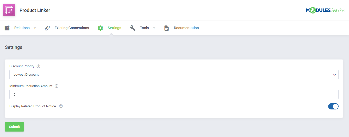Product Linker For WHMCS: Module Screenshot 8