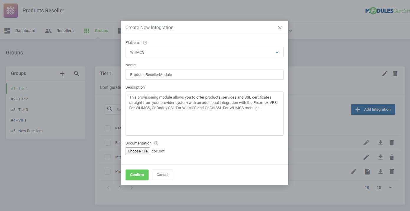 Products Reseller For WHMCS: Module Screenshot 10
