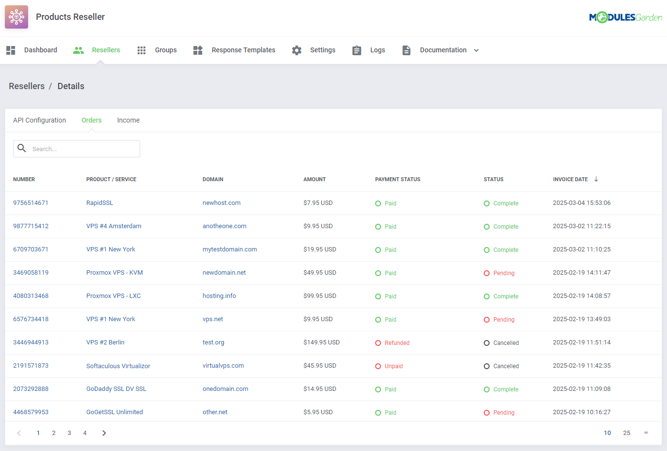 Products Reseller For WHMCS: Module Screenshot 5