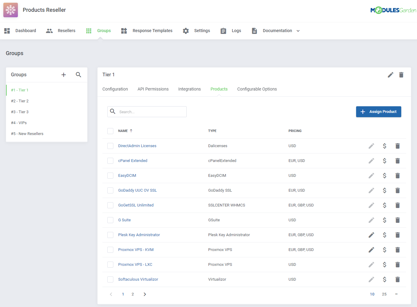 Products Reseller For WHMCS: Module Screenshot 12