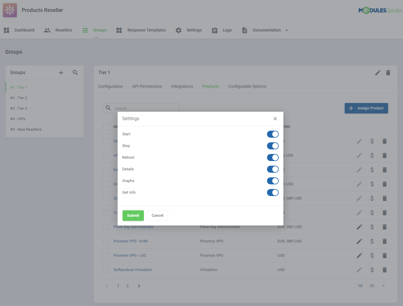 Products Reseller For WHMCS: Module Screenshot 13