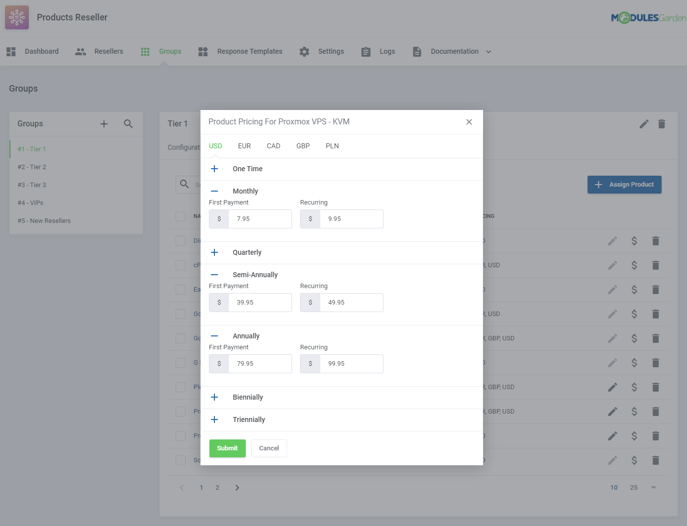 Products Reseller For WHMCS: Module Screenshot 14