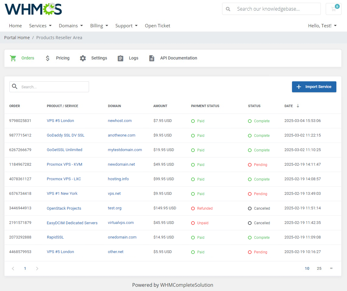 Products Reseller For WHMCS: Module Screenshot 22