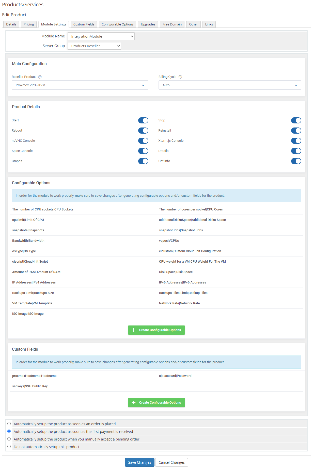 Products Reseller For WHMCS: Module Screenshot 28