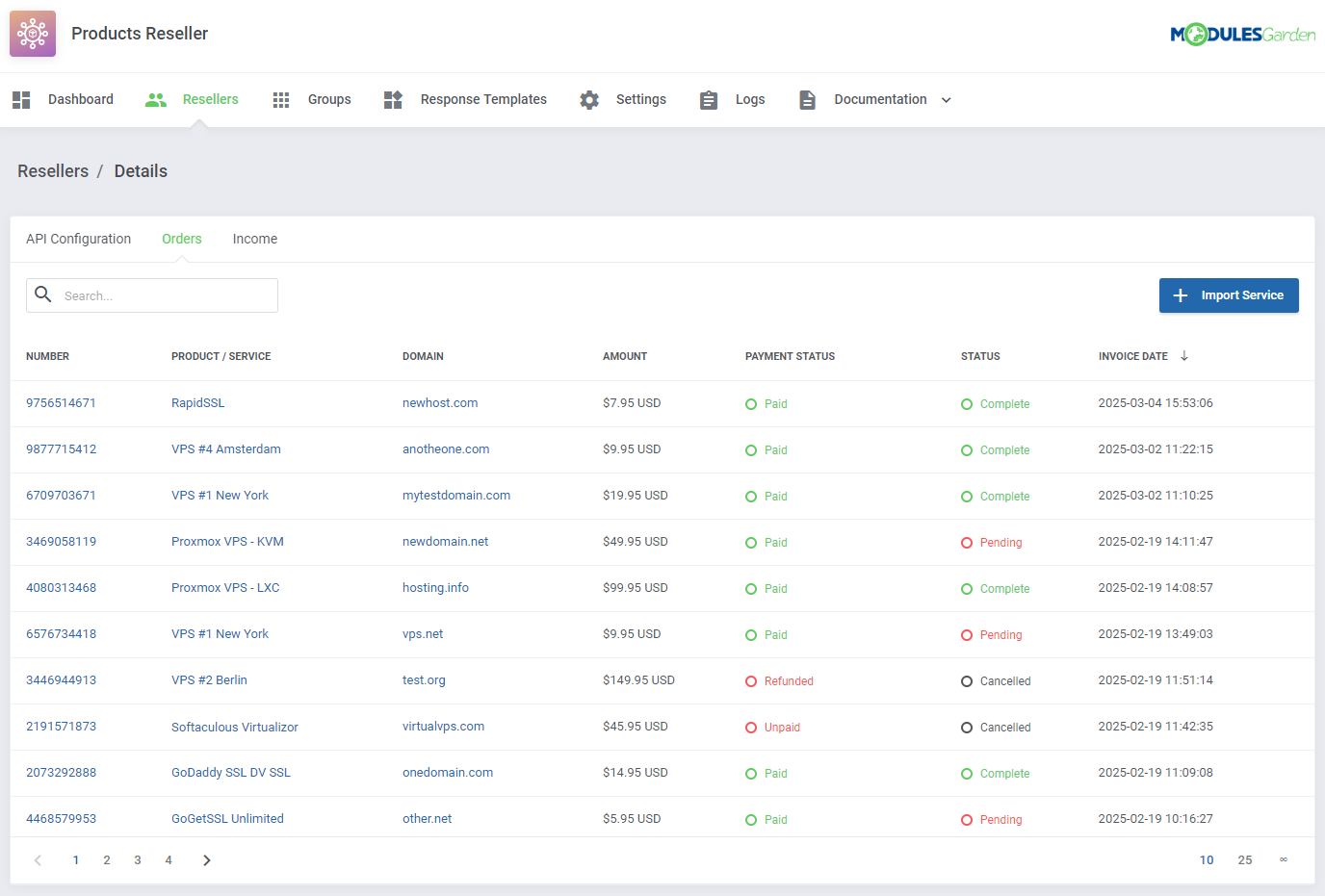 Products Reseller For WHMCS: Module Screenshot 5
