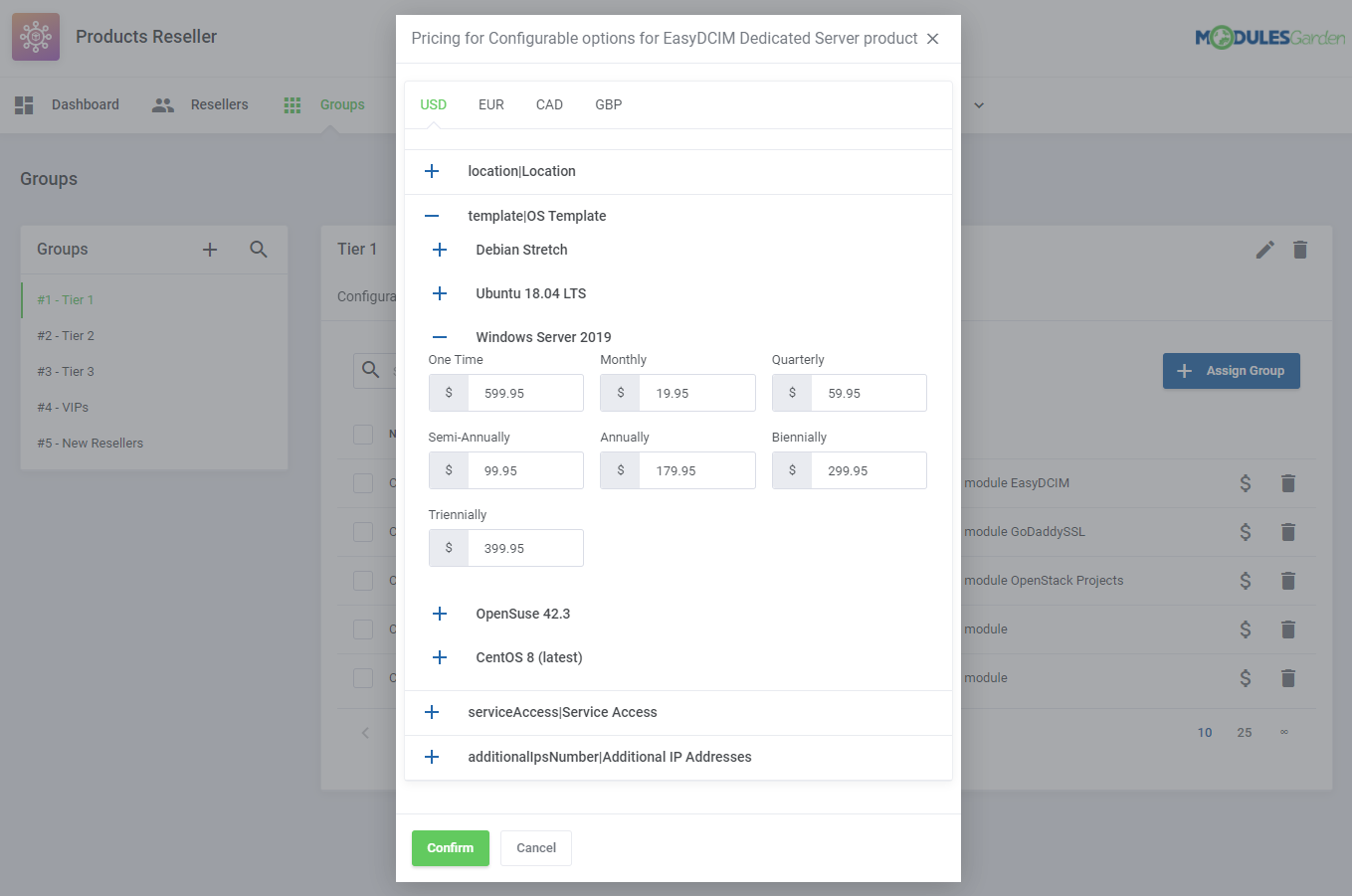 Products Reseller For WHMCS: Module Screenshot 16