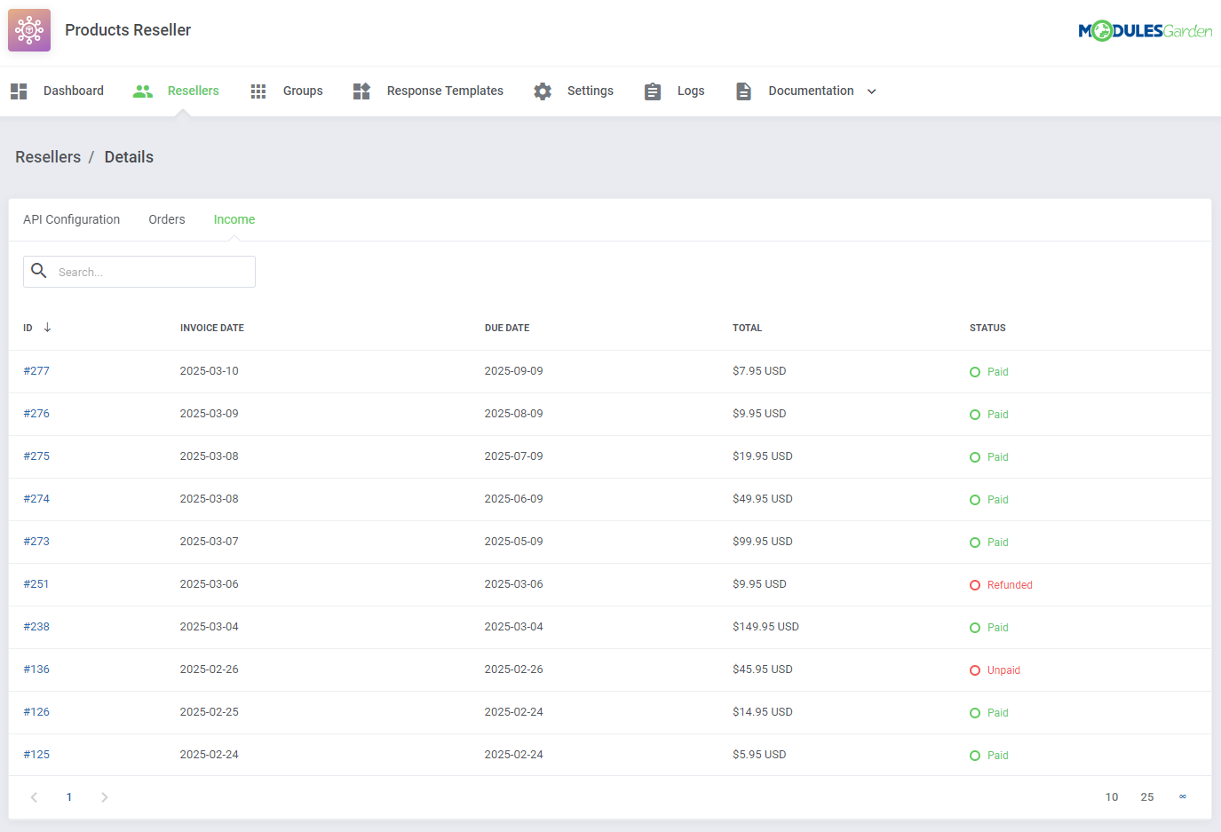 Products Reseller For WHMCS: Module Screenshot 7