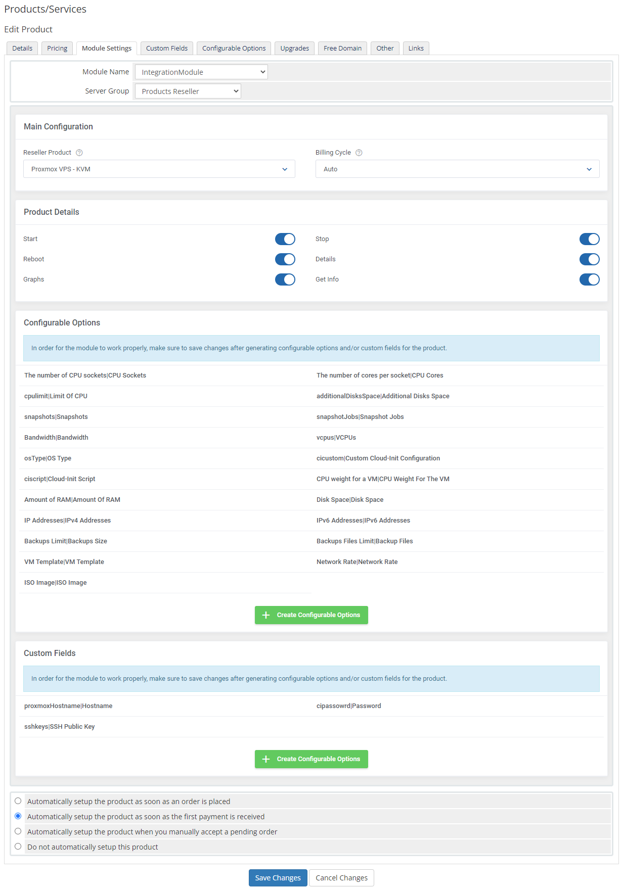 Products Reseller For WHMCS: Module Screenshot 26