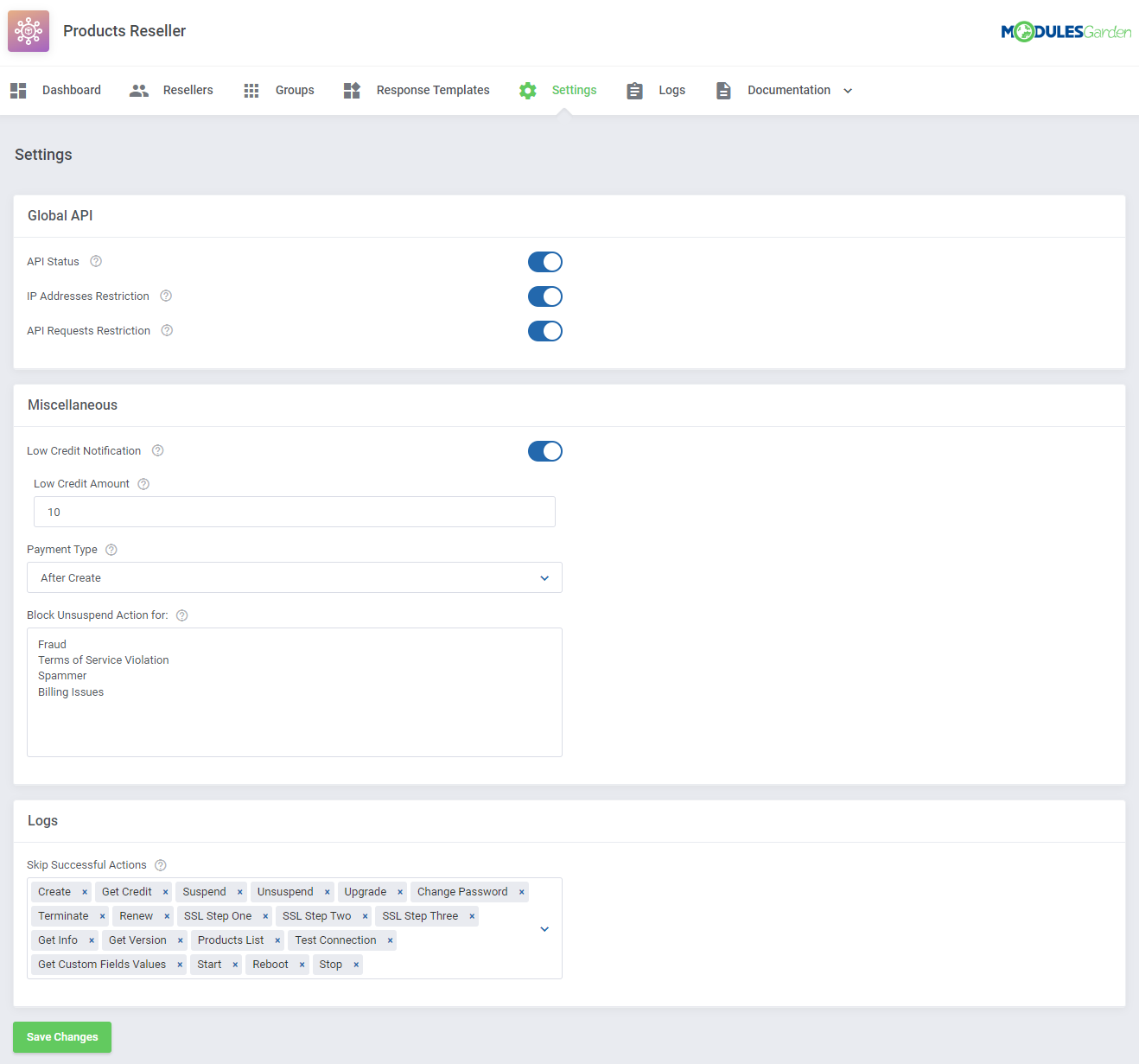 Products Reseller For WHMCS: Module Screenshot 17