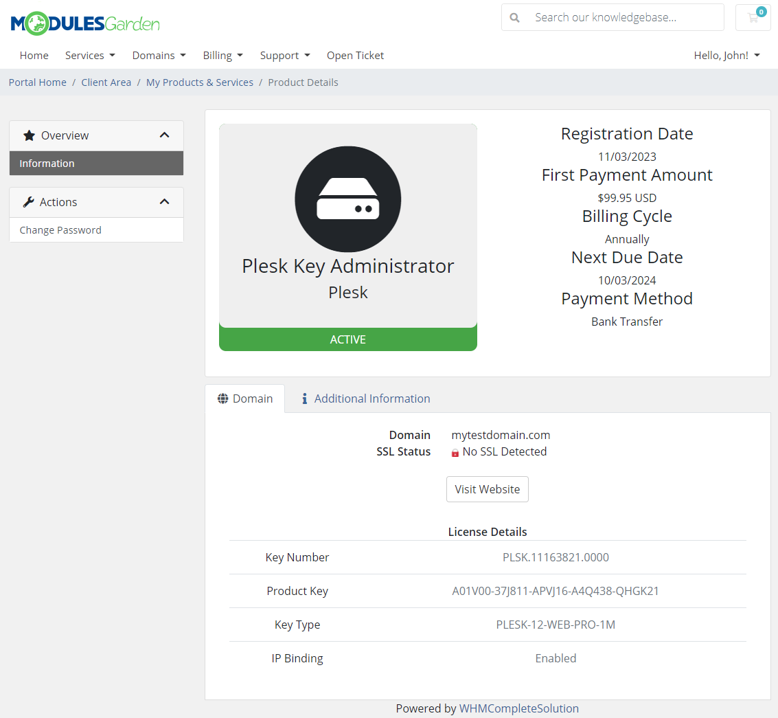 Products Reseller For WHMCS: Module Screenshot 34