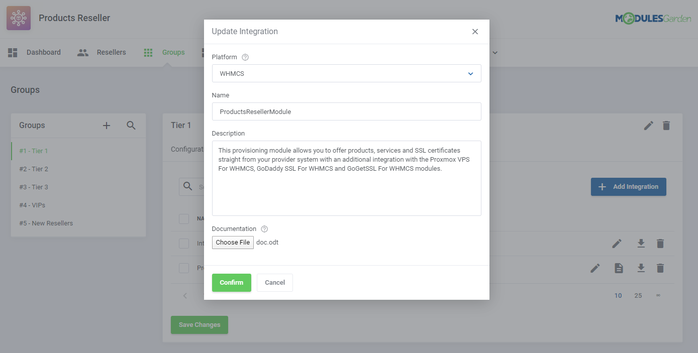 Products Reseller For WHMCS: Module Screenshot 10