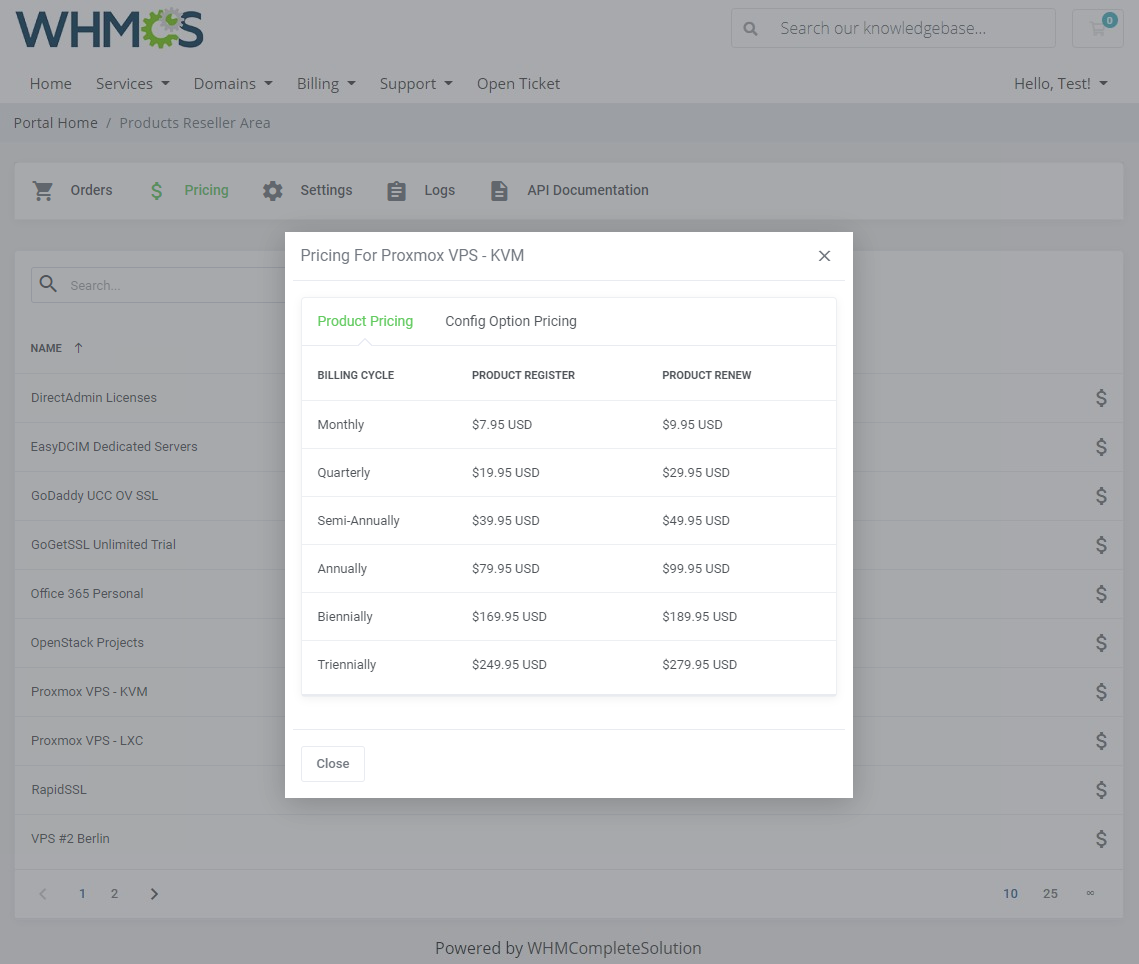 Products Reseller For WHMCS: Module Screenshot 23