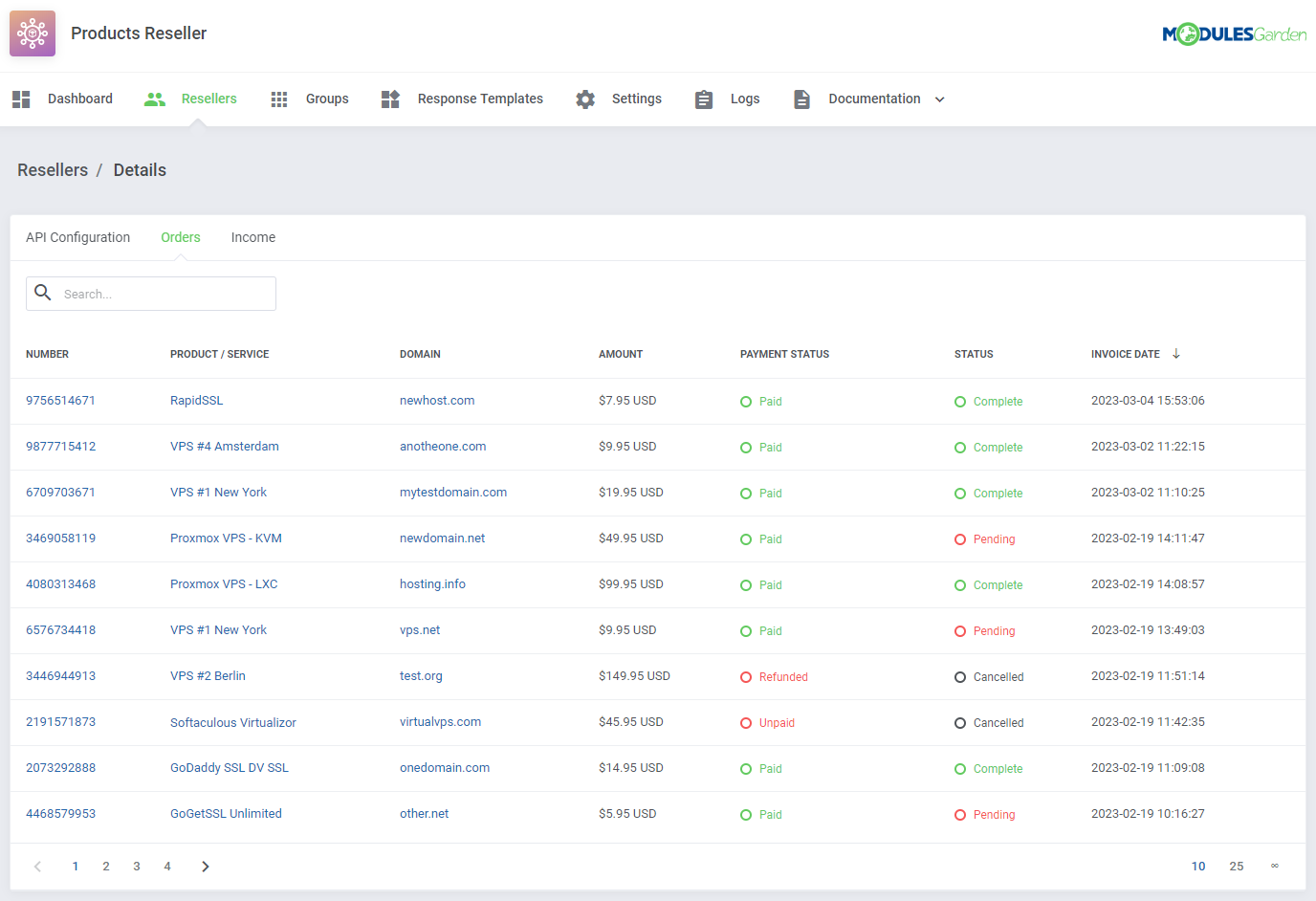 Products Reseller For WHMCS: Module Screenshot 5