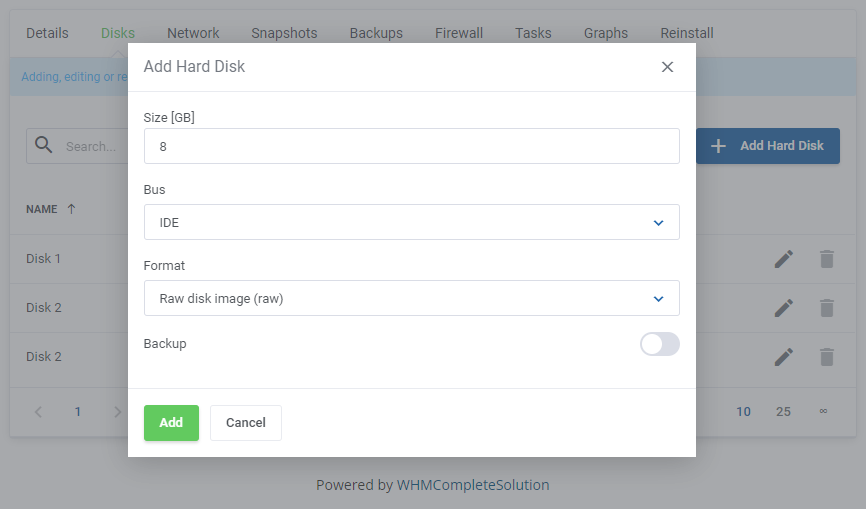 Proxmox VE Cloud VPS For WHMCS: Module Screenshot 5