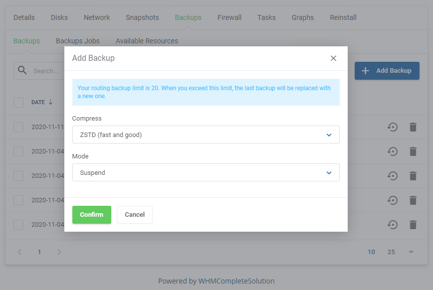 Proxmox VE Cloud VPS For WHMCS: Module Screenshot 13