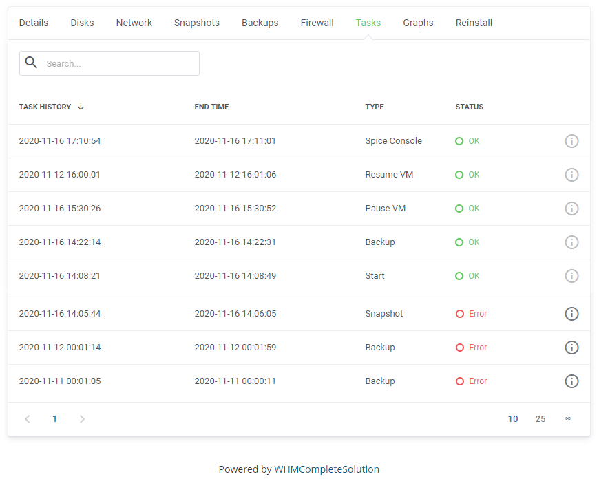 Proxmox VE Cloud VPS For WHMCS: Module Screenshot 21