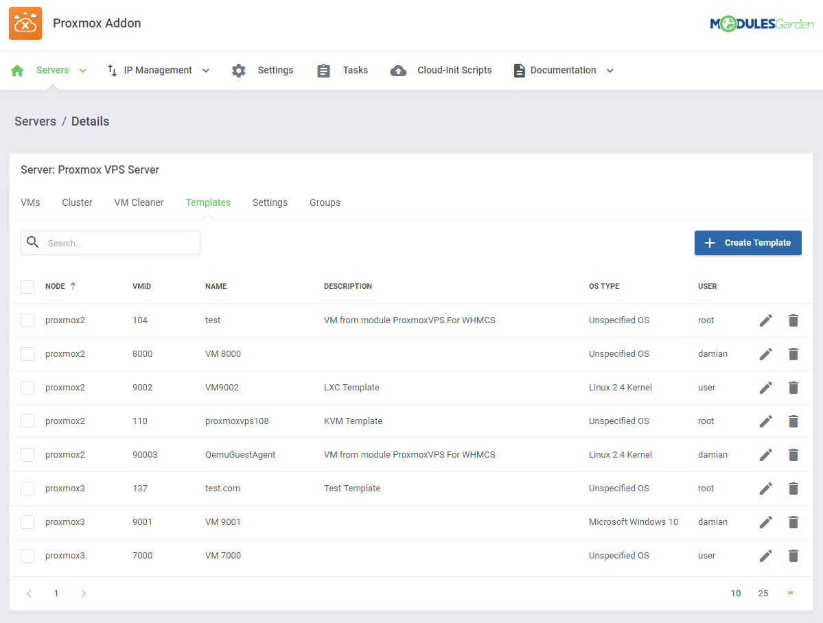 Proxmox VE Cloud VPS For WHMCS: Module Screenshot 35