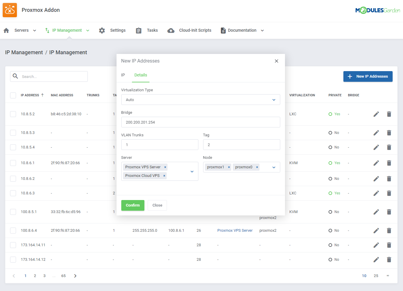 Proxmox VE Cloud VPS For WHMCS: Module Screenshot 46