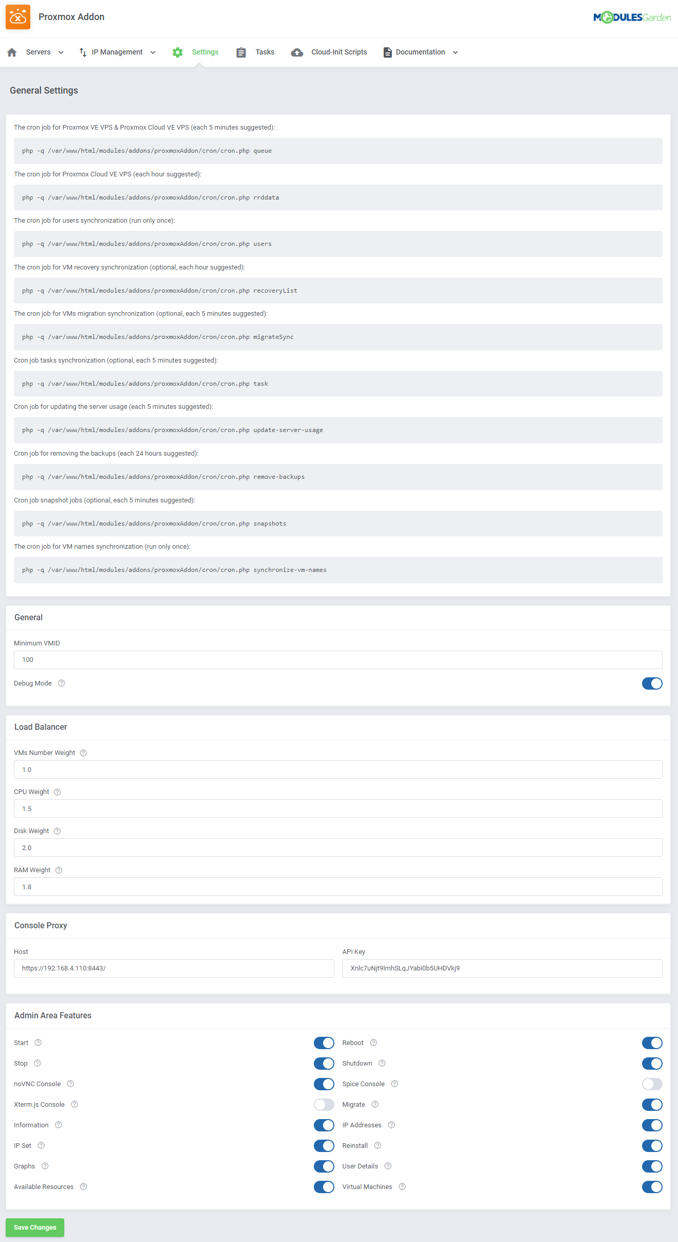 Proxmox VE Cloud VPS For WHMCS: Module Screenshot 48