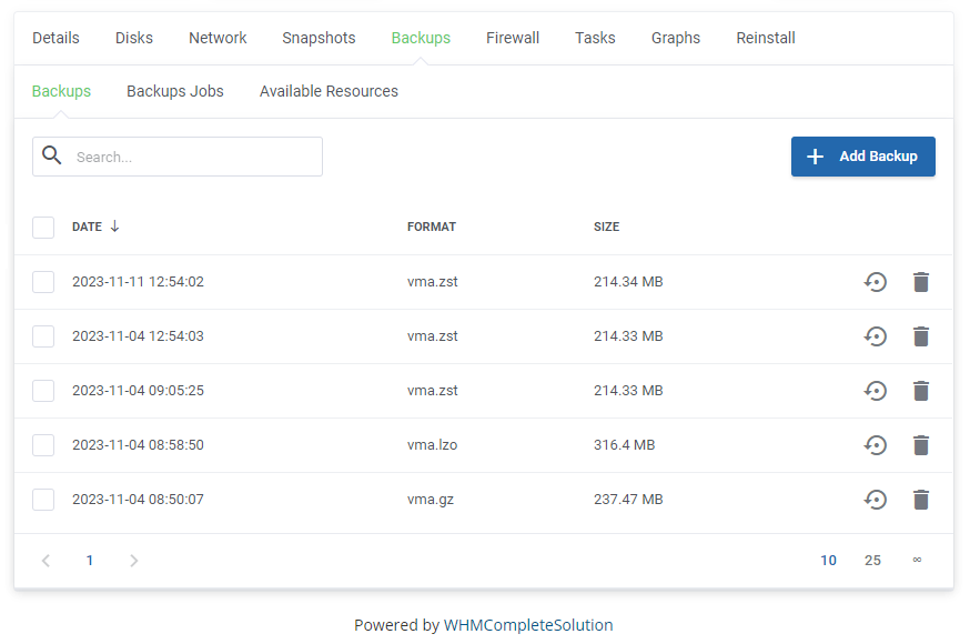 Proxmox VE Cloud VPS For WHMCS: Module Screenshot 12