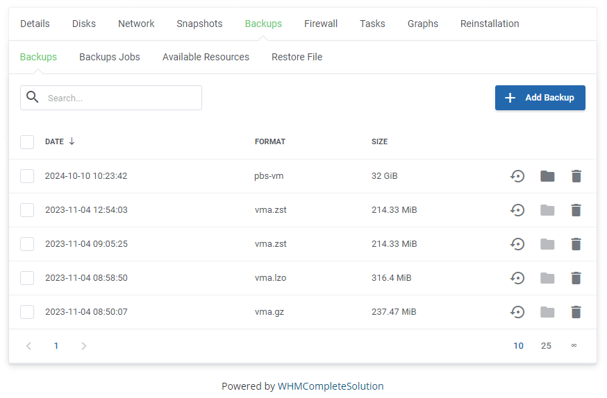 Proxmox VE Cloud VPS For WHMCS: Module Screenshot 12