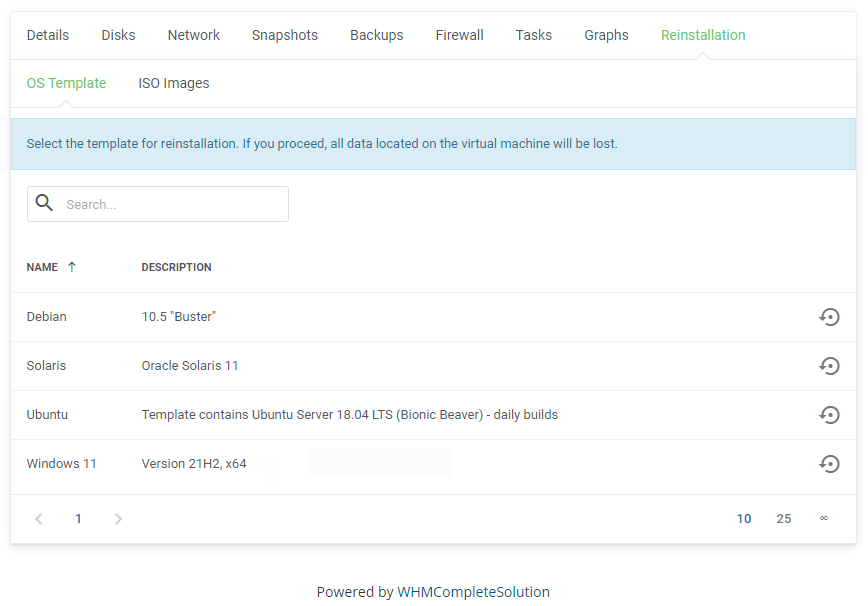 Proxmox VE Cloud VPS For WHMCS: Module Screenshot 25