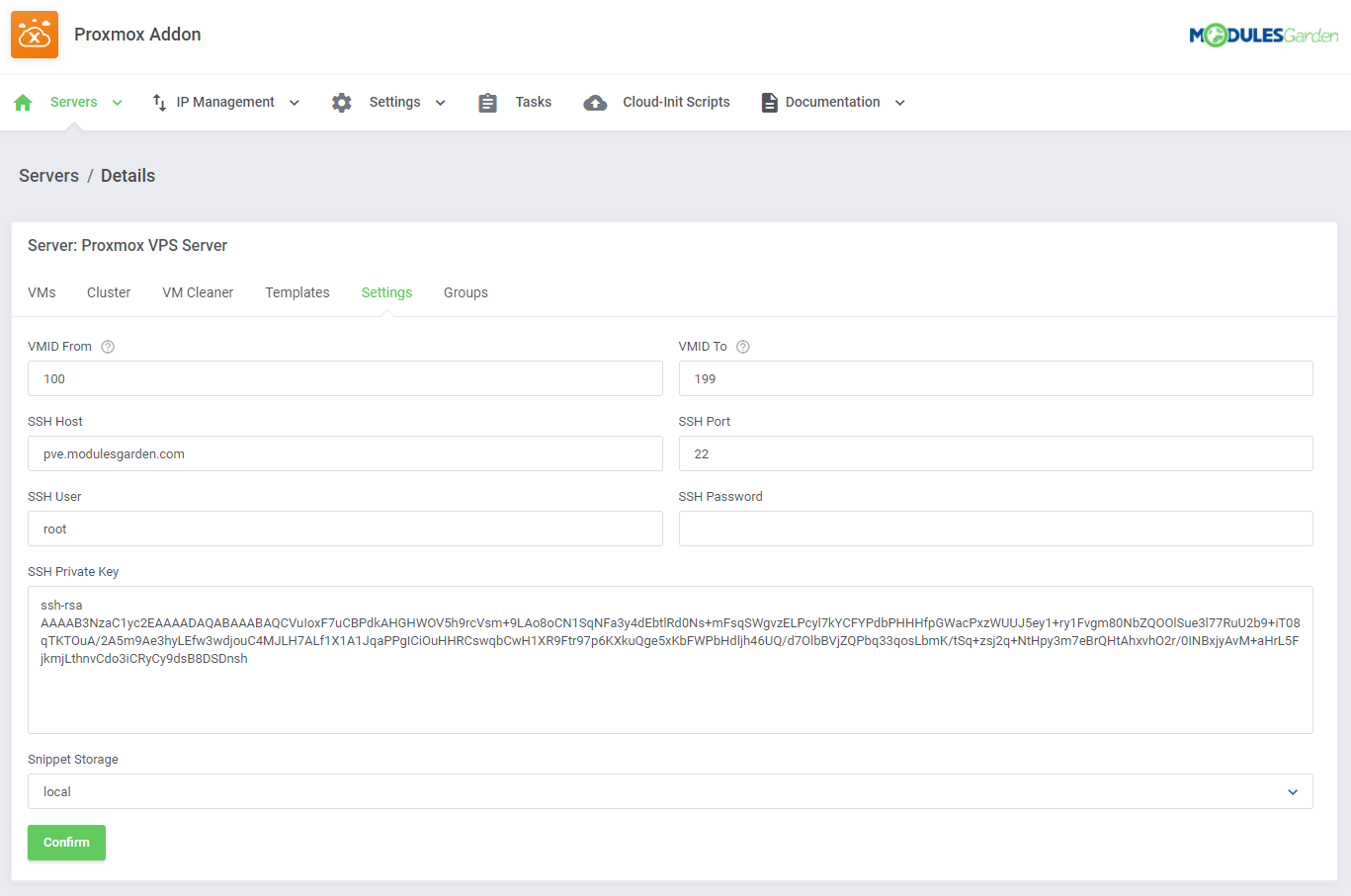 Proxmox VE Cloud VPS For WHMCS: Module Screenshot 39