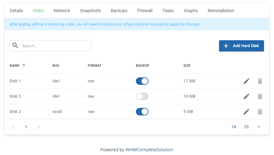 Proxmox VE Cloud VPS For WHMCS: Module Screenshot 4