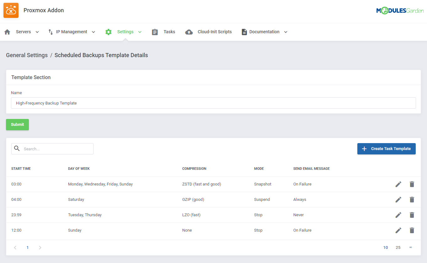 Proxmox VE Cloud VPS For WHMCS: Module Screenshot 52